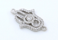 Link Mana lui Fatima, argint 925 placat cu rodiu, 20.5mm - x1