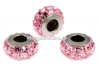 Swarovski, becharmed pave light rose, 12mm - x1