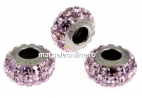 Swarovski, becharmed pave light amethyst, 12mm - x1