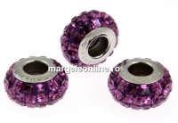 Swarovski, becharmed pave amethyst, 12mm - x1