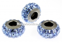 Swarovski, becharmed pave light sapphire, 12mm - x1