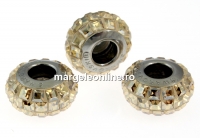 Swarovski, becharmed pave golden shadow, 12mm - x1