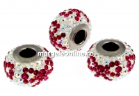 Swarovski, becharmed pave ruby, 14.5mm - x1