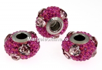 Swarovski, becharmed pave fuchsia, 14.5mm - x1