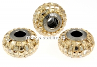 Swarovski, becharmed pave golden shadow, 15mm - x1