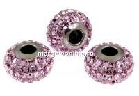 Swarovski, becharmed pave light amethyst, 15mm - x1