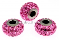 Swarovski, becharmed pave rose, 15mm - x1