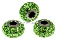 Swarovski, becharmed pave peridot, 15mm - x1