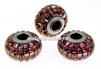 Swarovski, becharmed pave lilac shadow, 15mm - x1