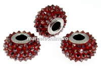 Swarovski, becharmed pave red magma, 15.5mm - x1