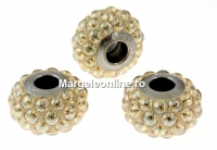 Swarovski, becharmed pave golden shadow, 15mm - x1