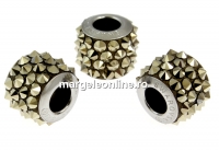 Swarovski, becharmed pavé, metallic light gold, 11mm - x1