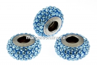 Swarovski, becharmed pave aquamarine, 13.5mm - x1