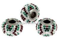 Swarovski, becharmed pave emerald, 14.5mm - x1