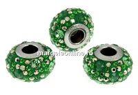 Swarovski, becharmed pave peridot, 14.5mm - x1