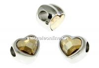 Swarovski, becharmed inima, golden shadow, 14mm - x1