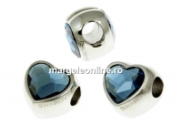 Swarovski, becharmed inima, denim blue, 14mm - x1