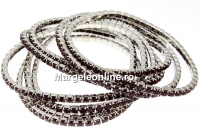 1088 Swarovski 4mm garnet bracelet, rhodium plated, 18 cm - x1