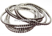 Bratara Swarovski 1088 garnet 4mm, placata cu rodiu, 18cm - x1