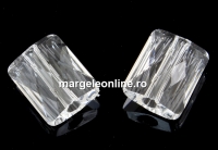 Swarovski, margele Mini rectangle, crystal, 8x6mm - x2