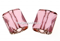 Swarovski, margele Mini rectangle, antique pink, 8x6mm - x2