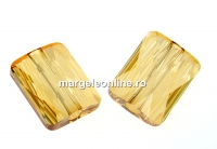 Swarovski, margele Mini rectangle, golden shadow, 8x6mm - x2