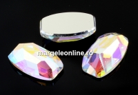 Swarovski, cabochon Organic, aurore boreale CALv, 13x8mm - x1