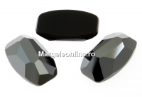 Swarovski, cabochon Organic, jet hematite , 8x5mm - x1