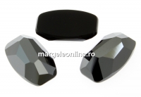 Swarovski, cabochon Organic, jet hematite, 10x6mm - x1