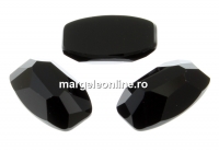 Swarovski, Organic cabochon, jet, 13x8mm - x1
