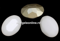 Swarovski, rivoli cabochon oval, white alabaster, 18x13mm - x1