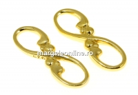Link, infinity, gold-plated 925 silver, 17.5mm - x1