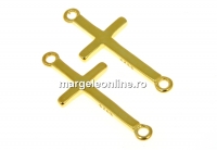 Link cruce, argint 925 placat aur, 18.5mm - x1