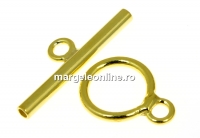 Incuietoare toggle, argint 925 placat cu aur, 13mm - x1