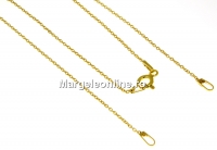 Chain for link, gold-plated 925 silver, 41cm - x1