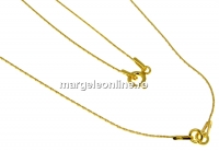 Chain for link, gold-plated 925 silver, 42cm - x1