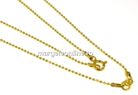 Chain for link, gold-plated 925 silver, 42cm - x1
