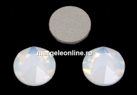 Swarovski, cabochon SS30, white opal, 6mm - x4