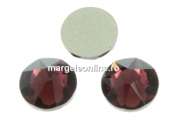 Swarovski, cabochon SS30, burgundy, 6mm - x4