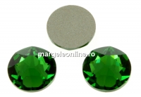 Swarovski, cabochon SS30, dark moss green, 6mm - x4