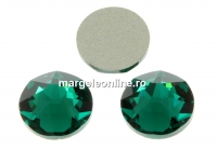 Swarovski, cabochon SS30, emerald, 6mm - x4