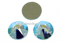 Swarovski, cabochon SS30, aquamarine AB, 6mm - x4