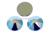 Swarovski, cabochon SS30, sapphire AB, 6mm - x4