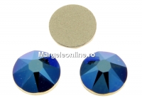 Swarovski, SS30 cabochon, mettalic blue, 6mm - x4