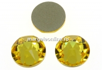 Swarovski, SS30 cabochon, light topaz, 6mm - x4