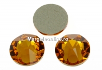 Swarovski, SS30 cabochon, topaz, 6mm - x4