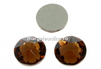 Swarovski, SS30 cabochon, smoked topaz, 6mm - x4