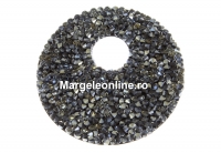 Swarovski, pand. fine rocks, black silver shade, 40mm - x1