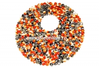 Swarovski, pand. fine rocks, red magma met. gold, 40mm - x1