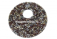 Swarovski, pand. fine rocks, black red magma met. gold, 40mm - x1